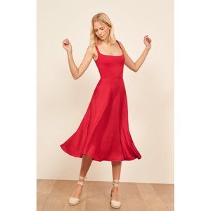 Reformation Mary Tank Dress in Cherry